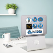 Assortiment 2 sticker (Laptop op bureau)