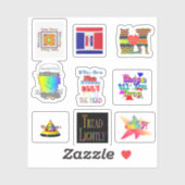 Assortiment Contour Cut Vinyl Word Stickers (Vel)