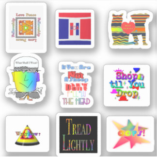 Assortiment Contour Cut Vinyl Word Stickers