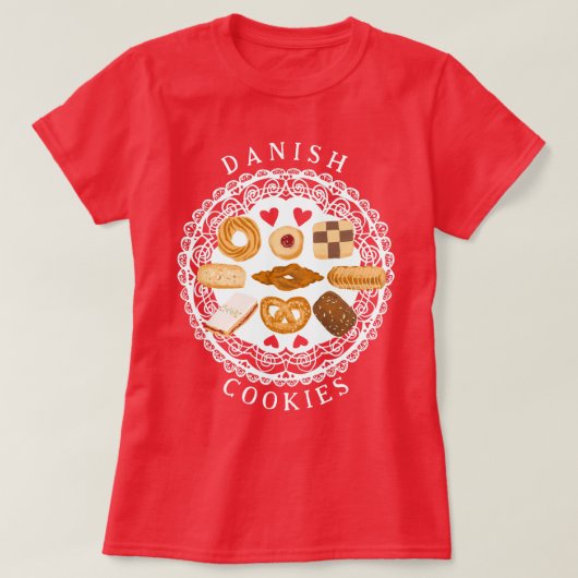 assortiment de t-shirts de biscuits danois sur rou (Design devant)