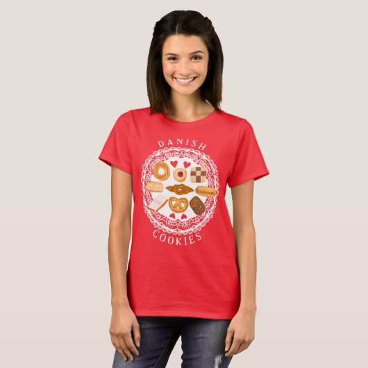 assortiment de t-shirts de biscuits danois sur rou (Devant entier)