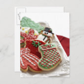 assortiment feestkoekjes feestdagenkaart (Voorkant / Achterkant)