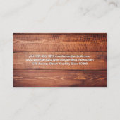 Assortiment van Fast Foods Visitekaartje (Achterkant)