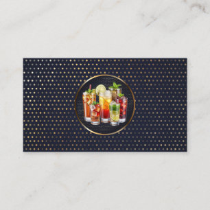 Assortiment van gemengde Drinken   mixologie Visitekaartje