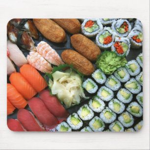 Assortiment van Japanse sushi-favorieten Muismat