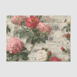 Assortiment van rode en roze bloemen tissuepapier