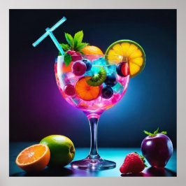 Assortiment van vers fruit poster