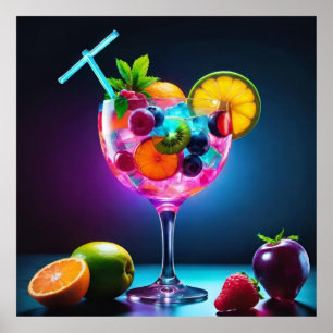 Assortiment van vers fruit poster