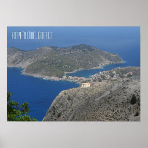 Assos Village Kefalonia Grieks Eiland Griekenland Poster