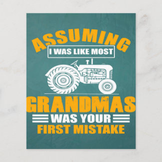 Assuming Grandmas |Cool Farmer Gift Flyer