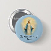 Assumption of Mary Catholic Saint Ronde Button 5,7 Cm (Voorkant /achterkant)
