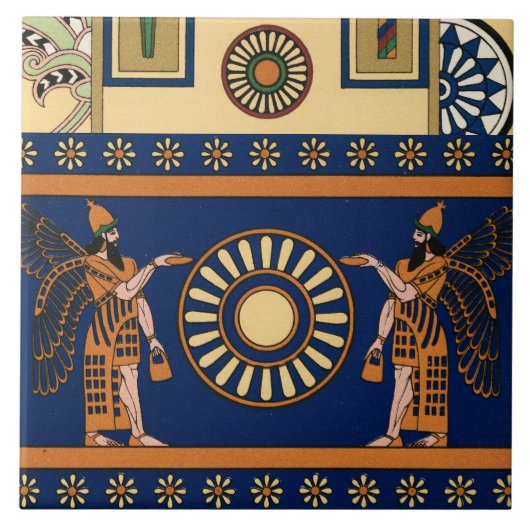 Assyrian Deity Called an Apkallu or Winged Genius Tegeltje (Voorkant)