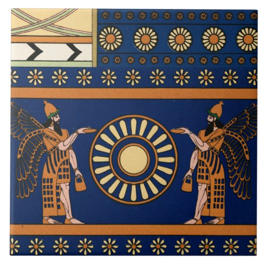 Assyrian Deity Called an Apkallu or Winged Genius Tegeltje (Voorkant)