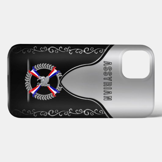 Assyrian Lamassu et le coque iphone du drapeau (Verso (horizontal))