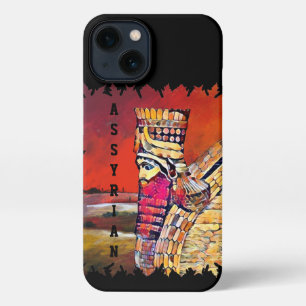 Assyrian Lamassu iPhone 13 Slim Fit Hoesje, glanze Hoesje