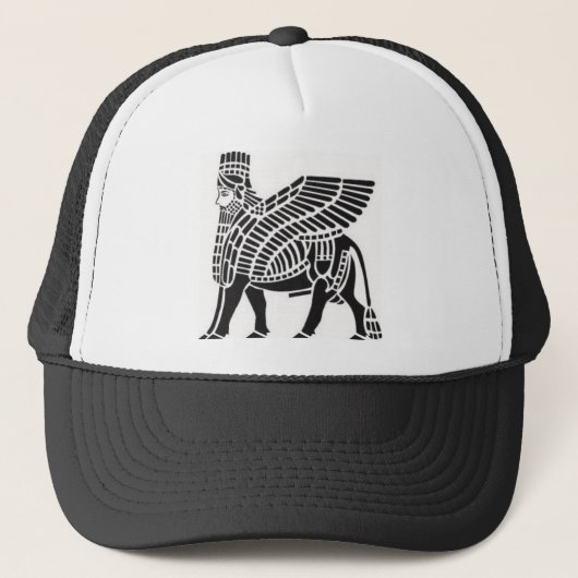 Assyrian Lamassu Trucker Pet (Voorkant)