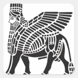 Assyrian Lamassu Vierkante Sticker