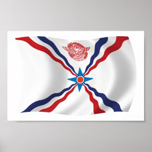 Assyrian Nation Flag Poster Print