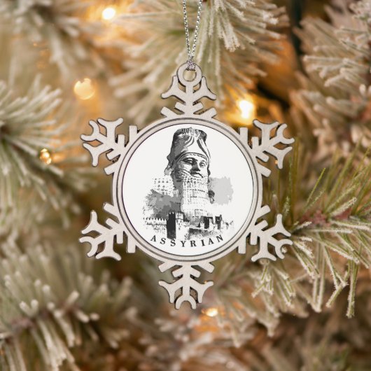 Assyrian Snowflake Framed Ornament (Boom)