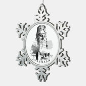 Assyrian Snowflake Framed Ornament (Rechts)
