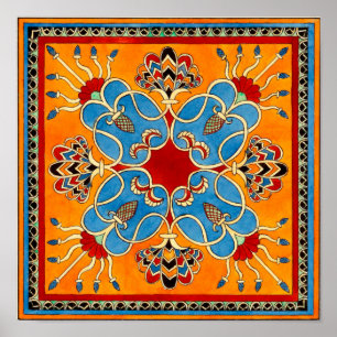 Assyrisch Ornament Print door E.A. Nedwill