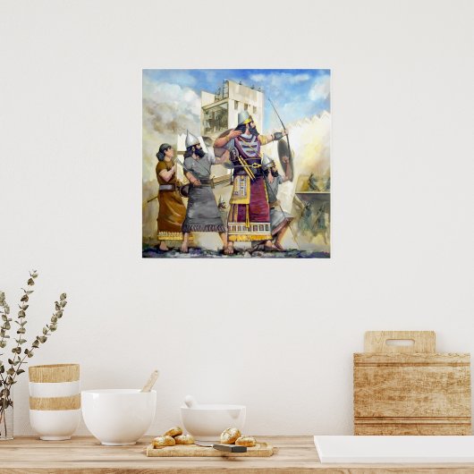 Assyrisch Poster van de Koning (Keuken)