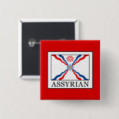 Assyrisch Vierkante Button 5,1 Cm (Voorkant /achterkant)