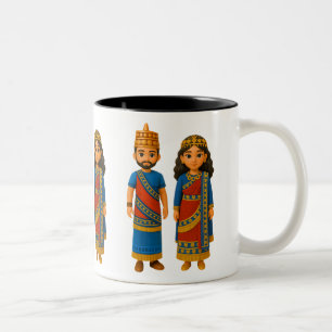 Assyrische koning en koningin Mok