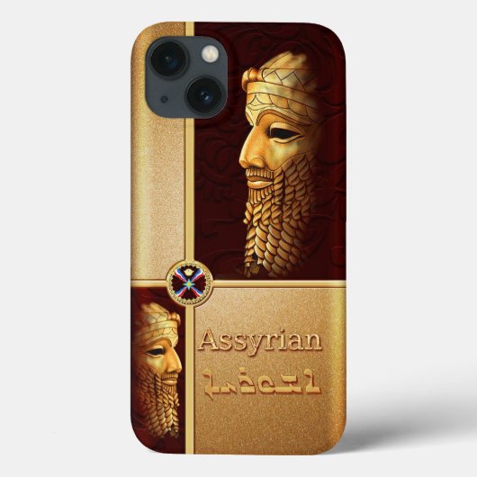 Assyrische Koning Sargon iPhone hoesje (Achterkant)