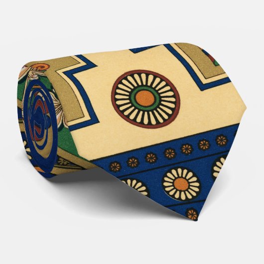 Assyrische retro patroon stropdas (Opgerold)