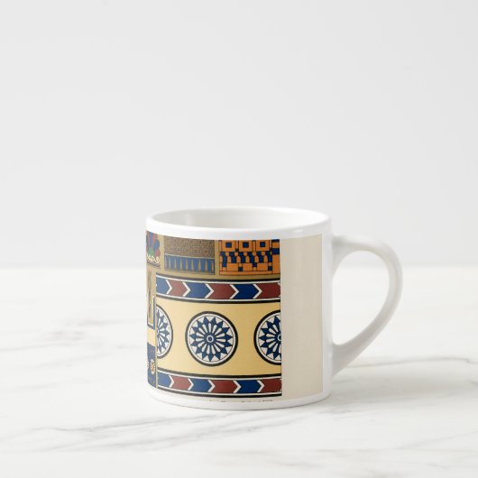 Assyrische retro patroonretro espresso kop (Rechts)