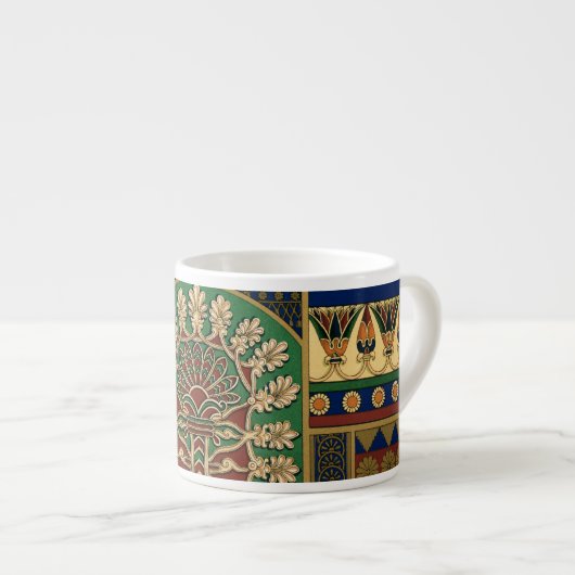 Assyrische retro retro retro retro retro represso espresso kop (Voorkant rechts)