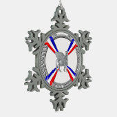 Assyrische vlag en Lamassu Snowflake Ornament (Links)