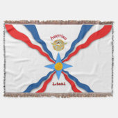 Assyrische vlag gooien deken (Voorkant)
