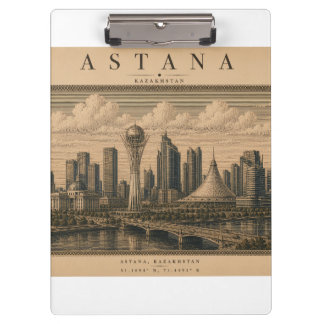 Astana | Vintage Travel City Design Klembord
