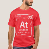 Astatine Element (wit) T-Shirt (Voorkant)