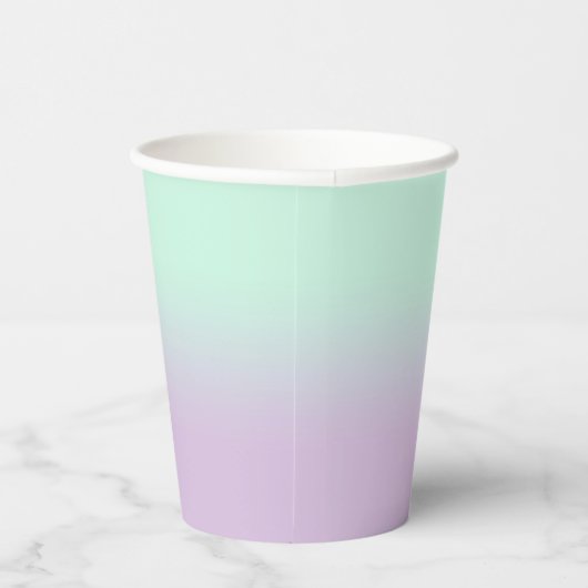 astel, esthetisch en Lila gradiënt ombre Papieren Bekers (Rechts)