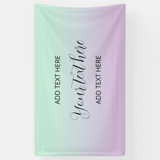 astel, esthetisch en Lila gradiënt ombre Spandoek (Verticaal)