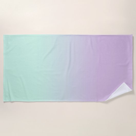 astel, esthetisch en Lila gradiënt ombre Strandlaken (Voorkant)