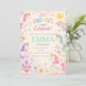 astel Unicorn Birthday Invitation Template (Debout devant)