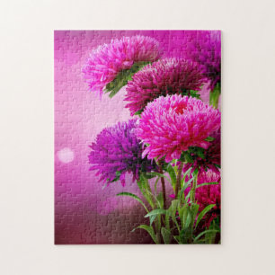 Aster Autumn Flowers Art Design Legpuzzel