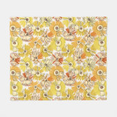 Aster Bloom Fleece Deken (Voorkant (Horizontaal))