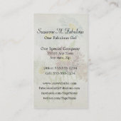 Aster Chinensis Flower Bouquet Script Visitekaartje (Achterkant)