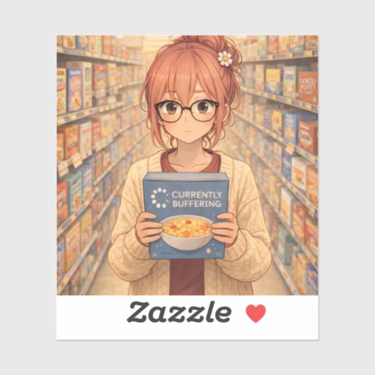 Aster™ Currently Buffering Custom-Cut Vinyl Sticke Sticker (Vel)