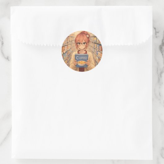 Aster™ Currently Buffering Round Sticker Cute Aest (Sac)