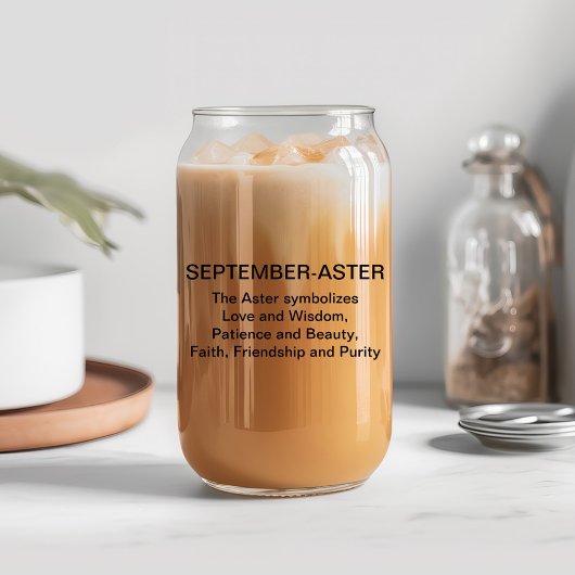 Aster Fleur de Naissance de septembre avec nom per