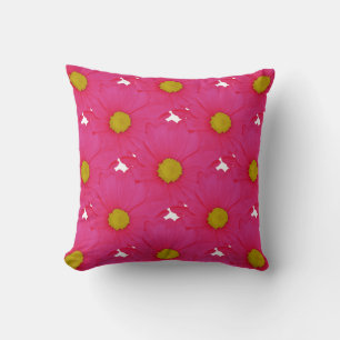 Aster Flowers Pillow Magenta roze Kussen