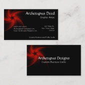 Aster Fractal Carte de visite (Devant / Derrière)