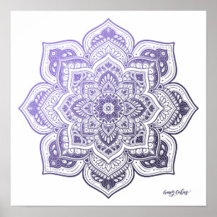 Aster Mandala Fijne Kunstprint Poster
