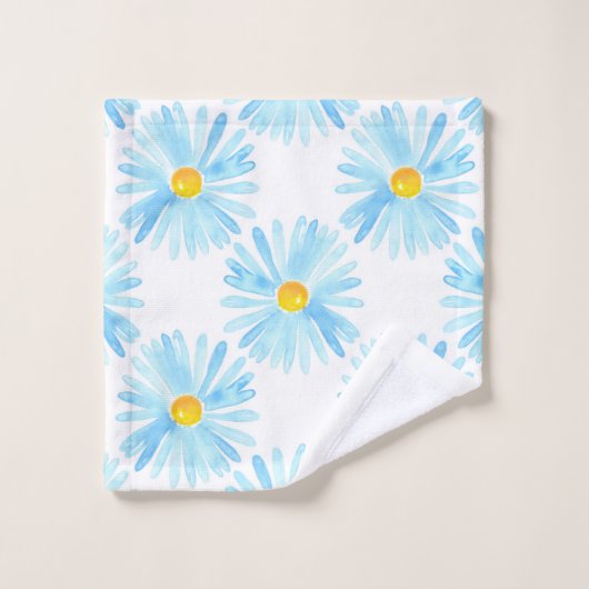 Aster Motif Aster bleu doux (Gant de toilette)
